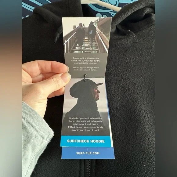 Surf fur Surf check hoodie, size M - Picture 3 of 10